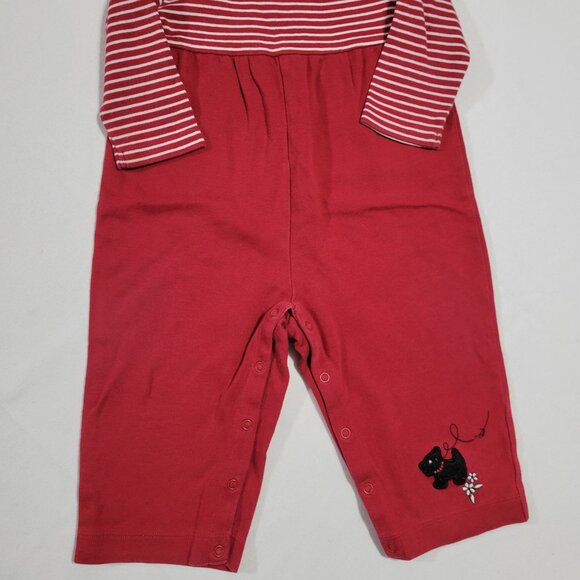 Gymboree Vintage Holiday Cheer Used 12-18 month Romper. Mixed Bin Z27 - Picture 2 of 3